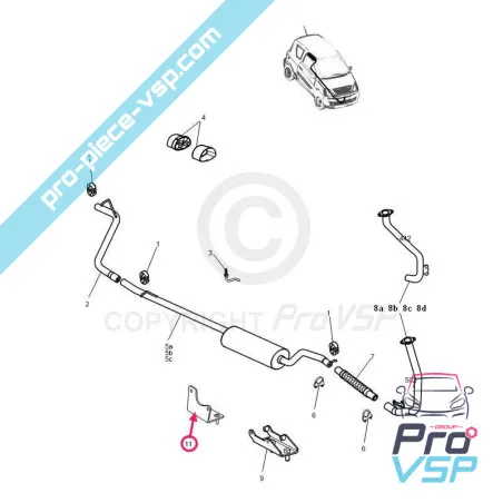 Ajuste de escape para Microcar