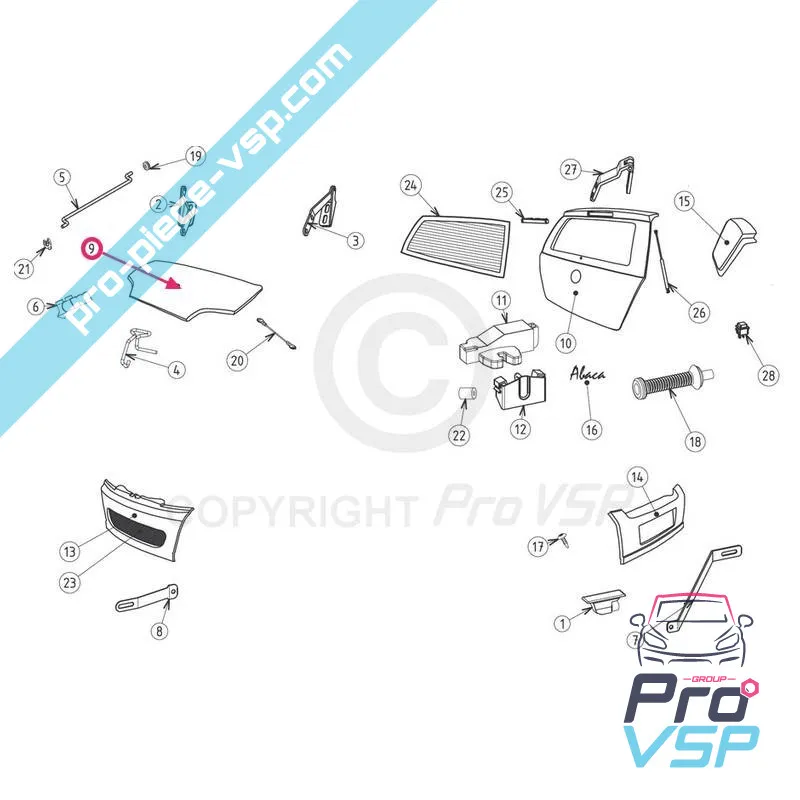Cobrir abs plástico adaptável para Jdm Abaca