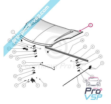 Capot adaptable en plastique ABS pour Ligier Ixo