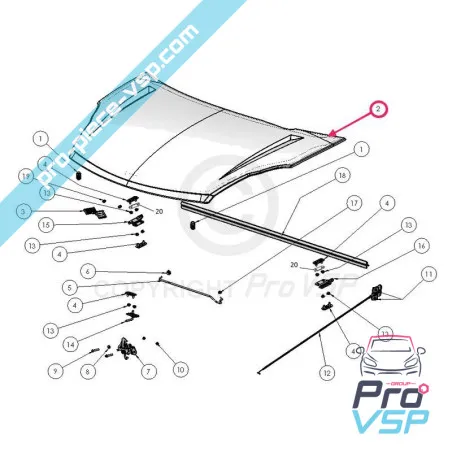 Cobrir abs plástico adaptável para Ligier Ixo