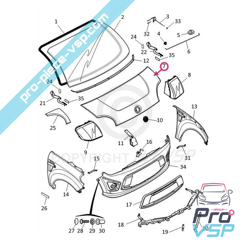 Capot adaptable en plastique ABS pour Dué First