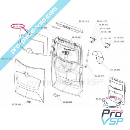 Rear window for Chatenet CH32