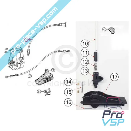Adaptable counter cable for Aixam