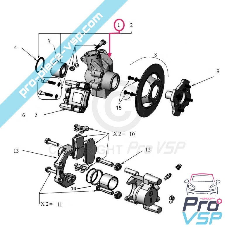 Left hub carrier