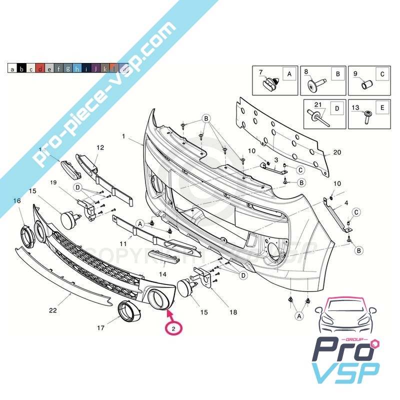 Front bumper grid