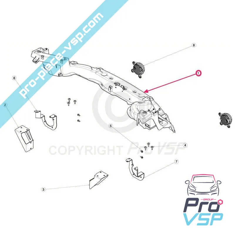 Facciata anteriore per microcar mgo 1 2 f8c JSRC Ligier flex