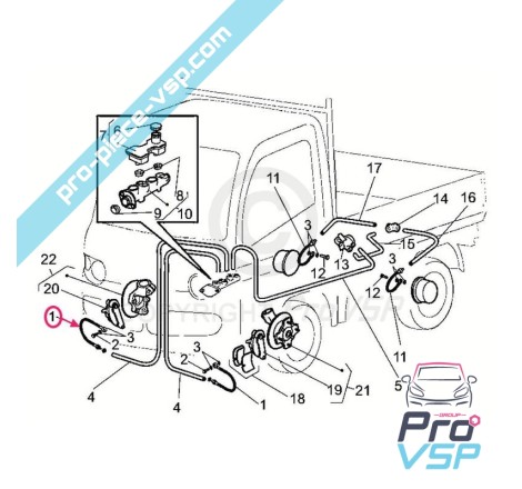 Mangueira de freio dianteira para XPRO Ligier casalini kerry