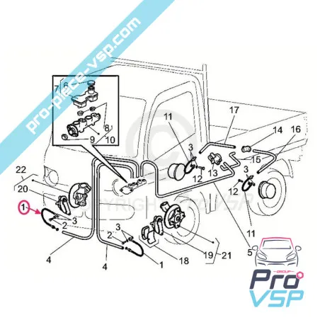 Mangueira de freio dianteira para XPRO Ligier casalini kerry
