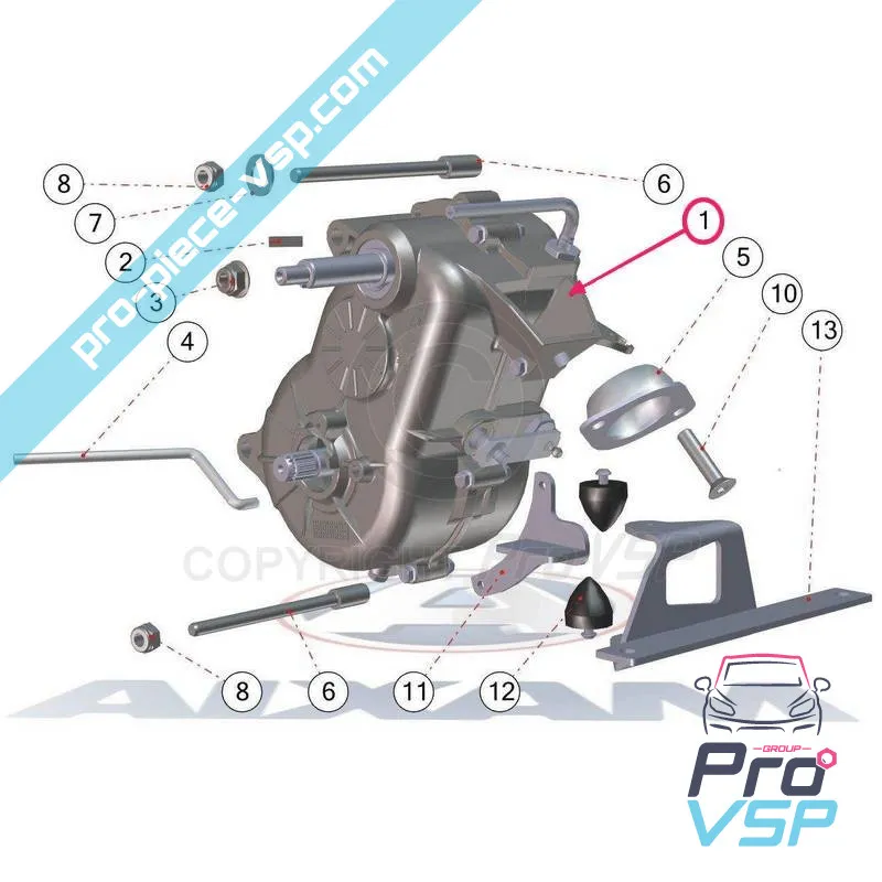 Ursprungsgetriebe für Aixam Impulsion (Neueste Modelle) Vision Sensation Émotion