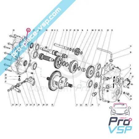 Half gearbox housing Origin for Aixam Impulsion (Latest models) Vision Sensation Émotion