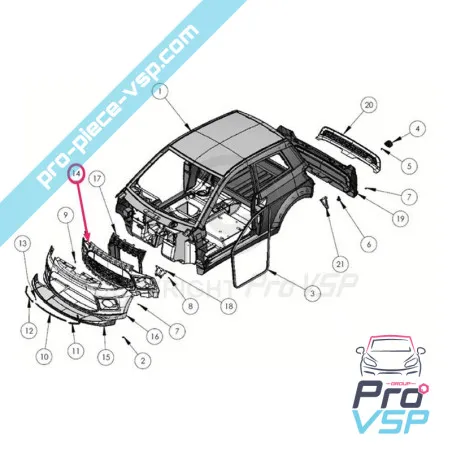 Grade Black Grill für Ligier ixo Phase 2