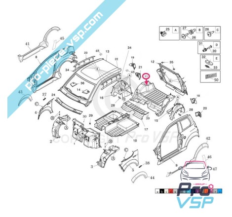 Plancher arrière pour Microcar Mgo