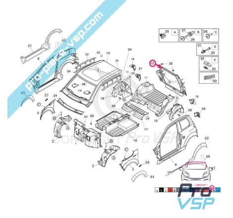 Baía de bagageira para Microcar Mgo 3 Mgo 4 Mgo 6