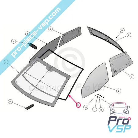 Sigiliul de parbriz pentru Ligier ixo