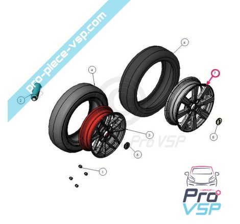 15 inches aluminum rim