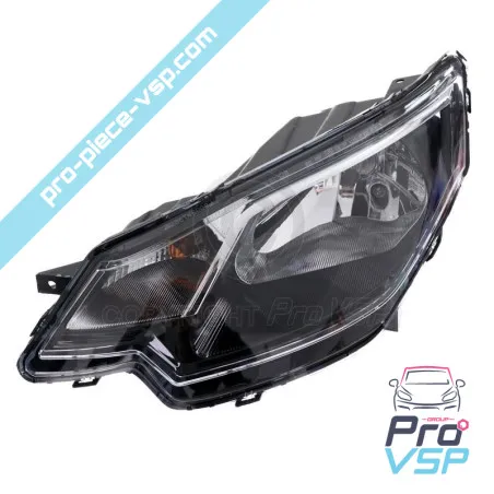 Left headlight (black background) for Aixam Vision Sensation