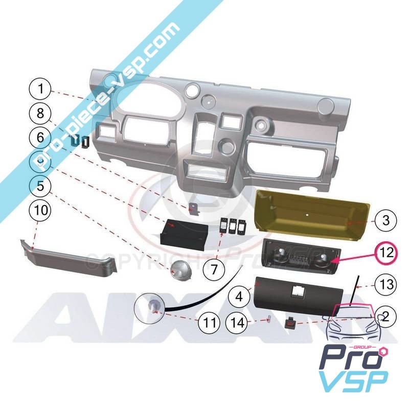 Inner glove box panel