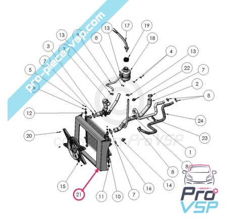 Cache do radiador para ligier xtoo r S Rs optimax microcarro cargo