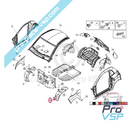 Front left wheel passage Origin for Microcar Dué