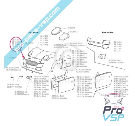 Front shock (white ivory)