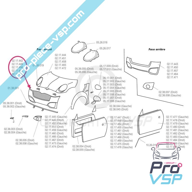 Front shock (white ivory)