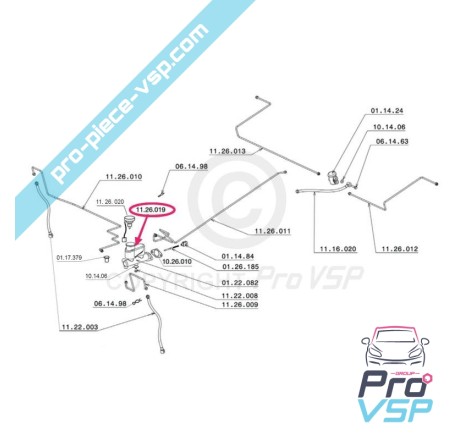 Jarro fluido de freio para Chatenet Jdm