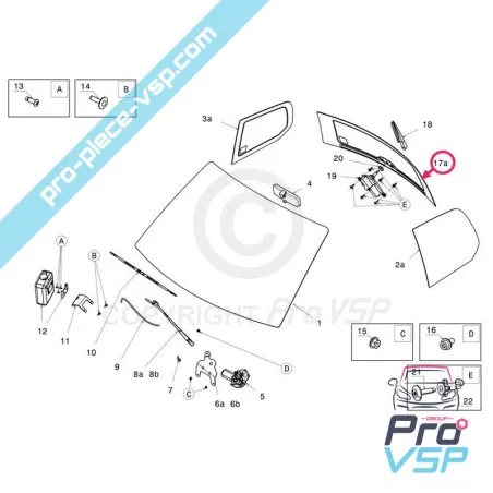 Finestra posteriore per microcar mgo 3