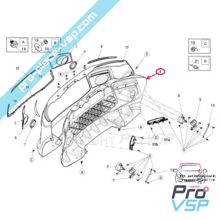 Calandre origine pour ligier js50 js50l élégance