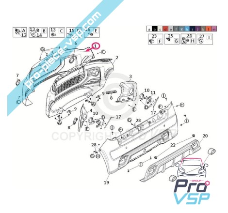 Pare choc avant origine pour ligier js50 élégance