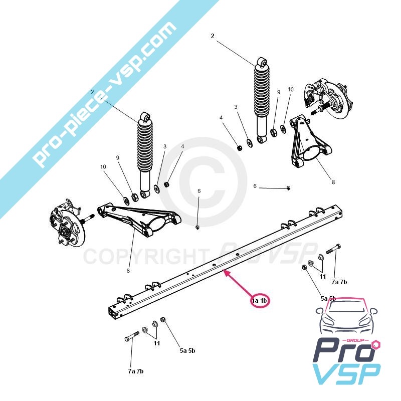 Rear axle holder cross