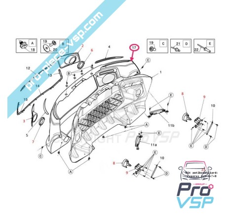 Front bumper adaptable ABS plastic for Ligier JS50 JS50L