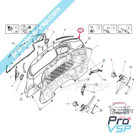 Front bumper adaptable ABS plastic for Ligier JS50 JS50L