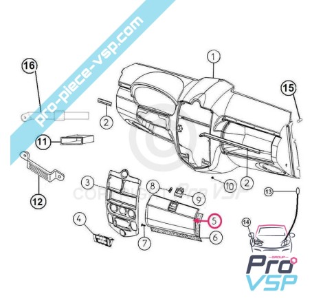 Glove box outside panel