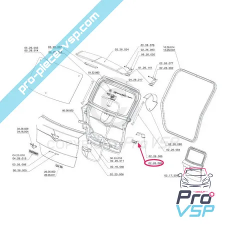 Tailgate Guach för mikrokar Ligier chatenet jdm