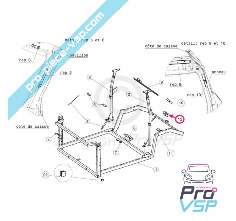 Guach da bagageira para microcar ligeiramente chatenet jdm