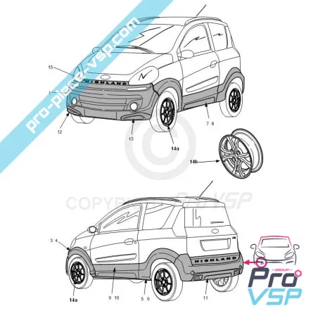 Bara de protecție spate pentru microcar mgo 2 highland