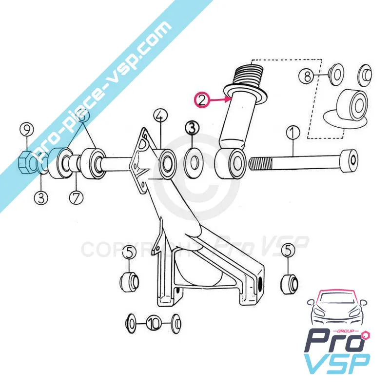 Rear damper origin for Aixam Sport