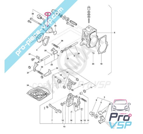 Arrêt moteur adaptable pour moteur yanmar