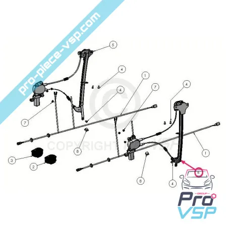 Vänster elektrisk glas vind upp anpassningsbar för Ligier Ixo