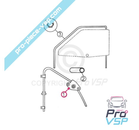 Glass lift Left manual