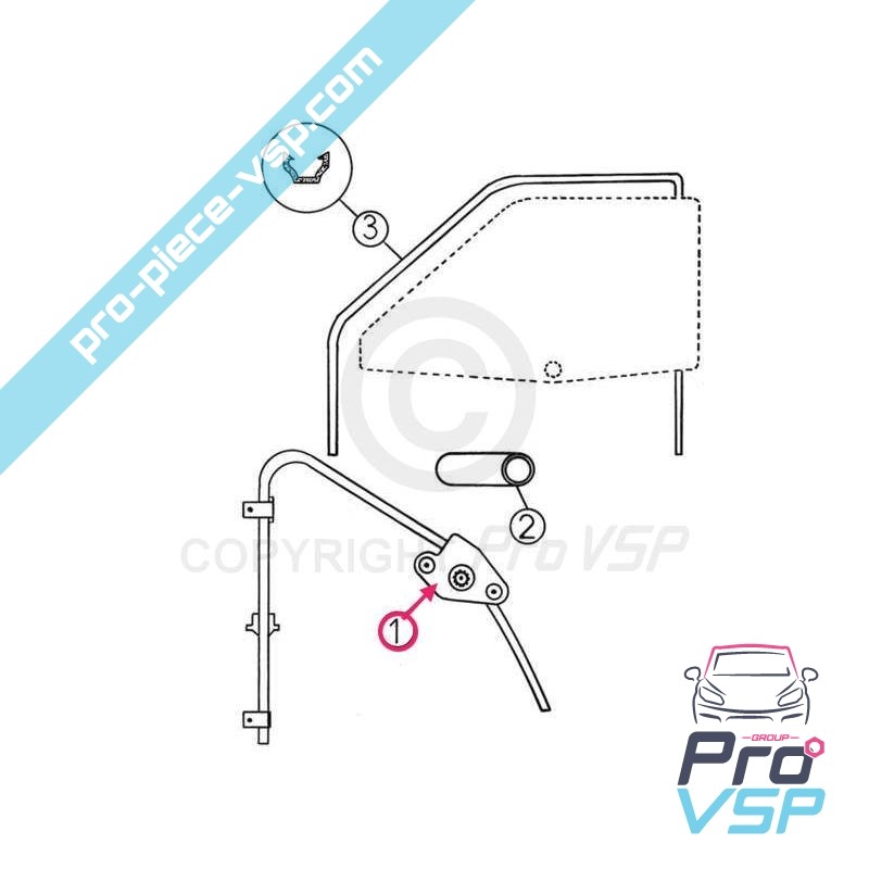 Geam regulator manual dreapta