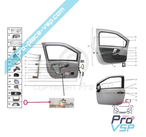 Left electric glass windows