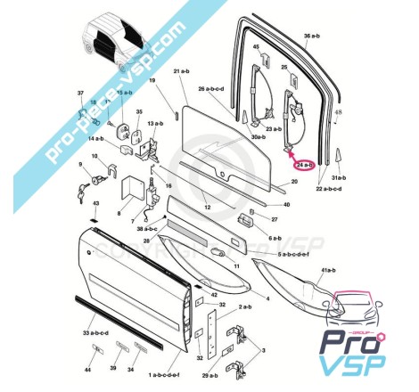 Left electric window regulator