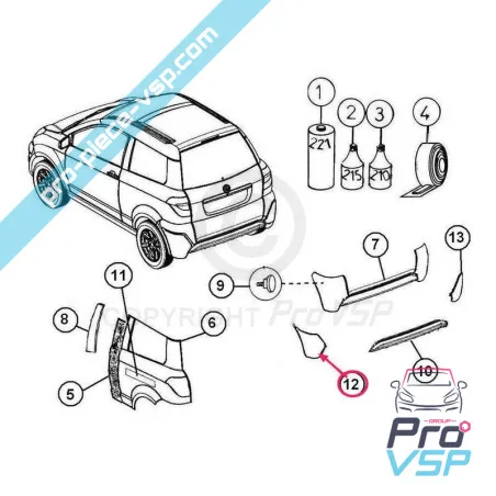 Paraurti posteriore che raccoglie aixam crossover impulsion