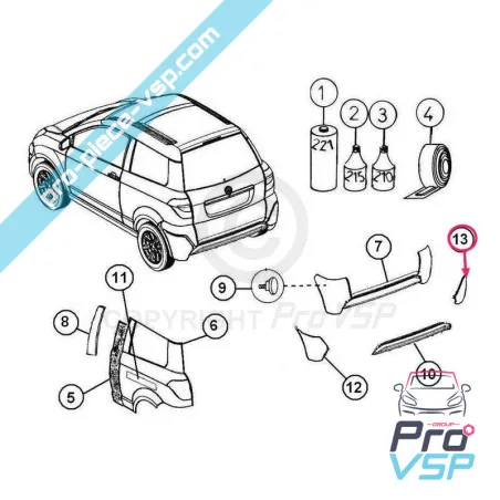 Paraurti posteriore che raccoglie aixam crossover impulsion