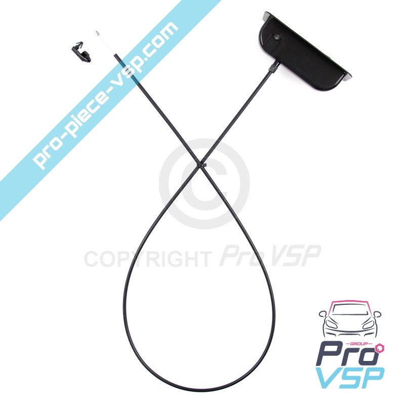 Opening zipper of hood or tailgate