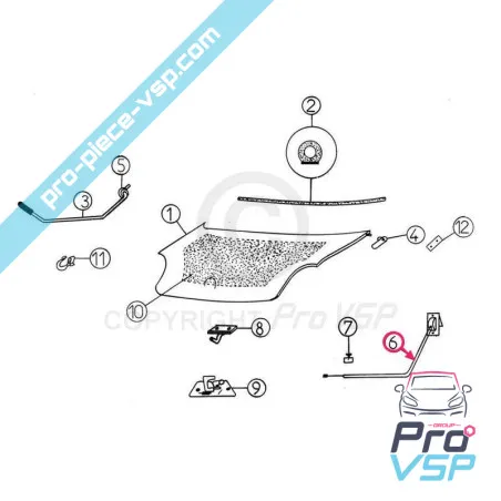 Opening zipper or tailgate aixam 300 400sl 400evo 400.4