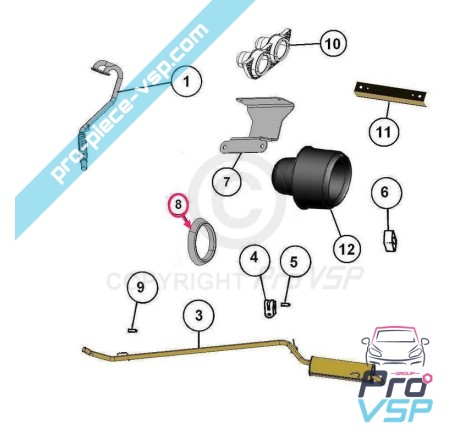 Ponta de escape cromado para Aixam Coupé , Gto e Crossover (Gama Impulsion )