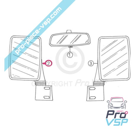 Espejo retrovisor izquierdo