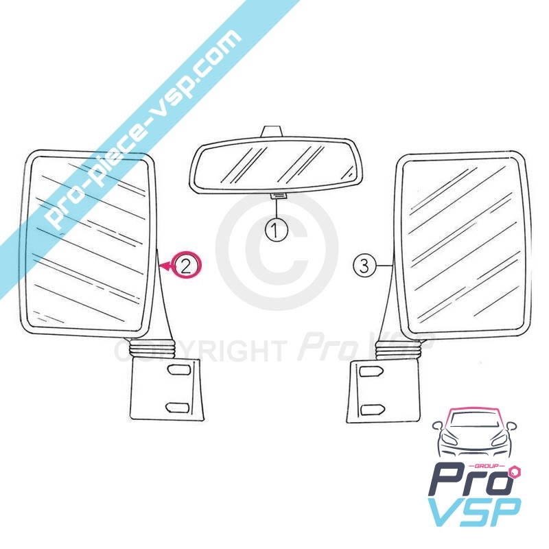 Espejo retrovisor izquierdo